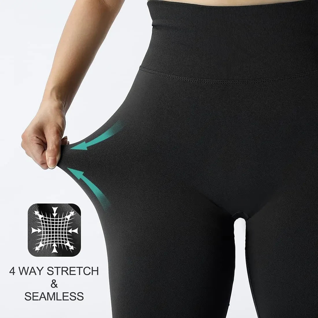High Waisted Seamless Yoga Leggings - Peach Butt Lift, Nude