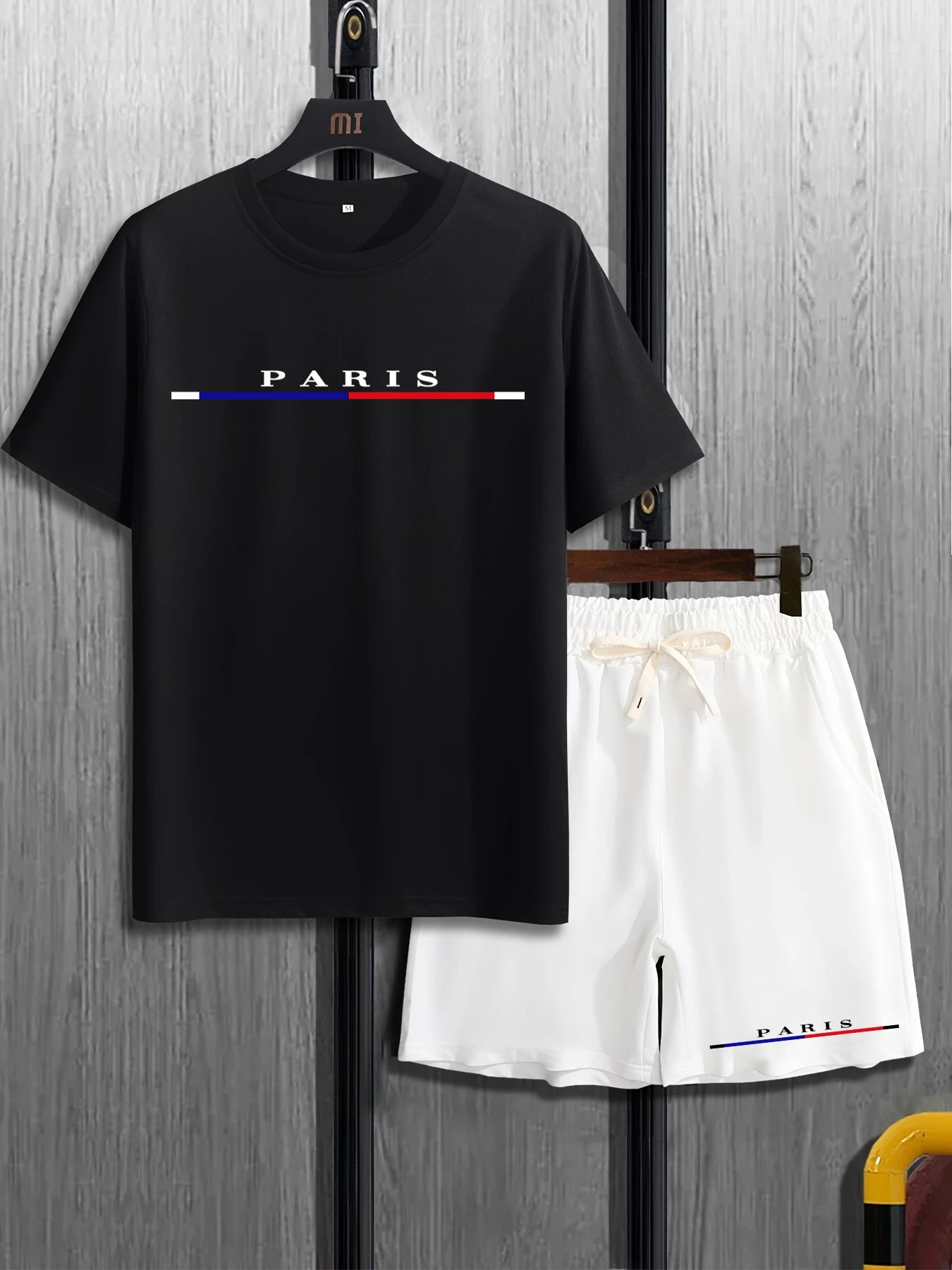 Herr T-shirt i 100% Bomull – Preppy Stil, O-hals, Perfekt för Vår och Sommar