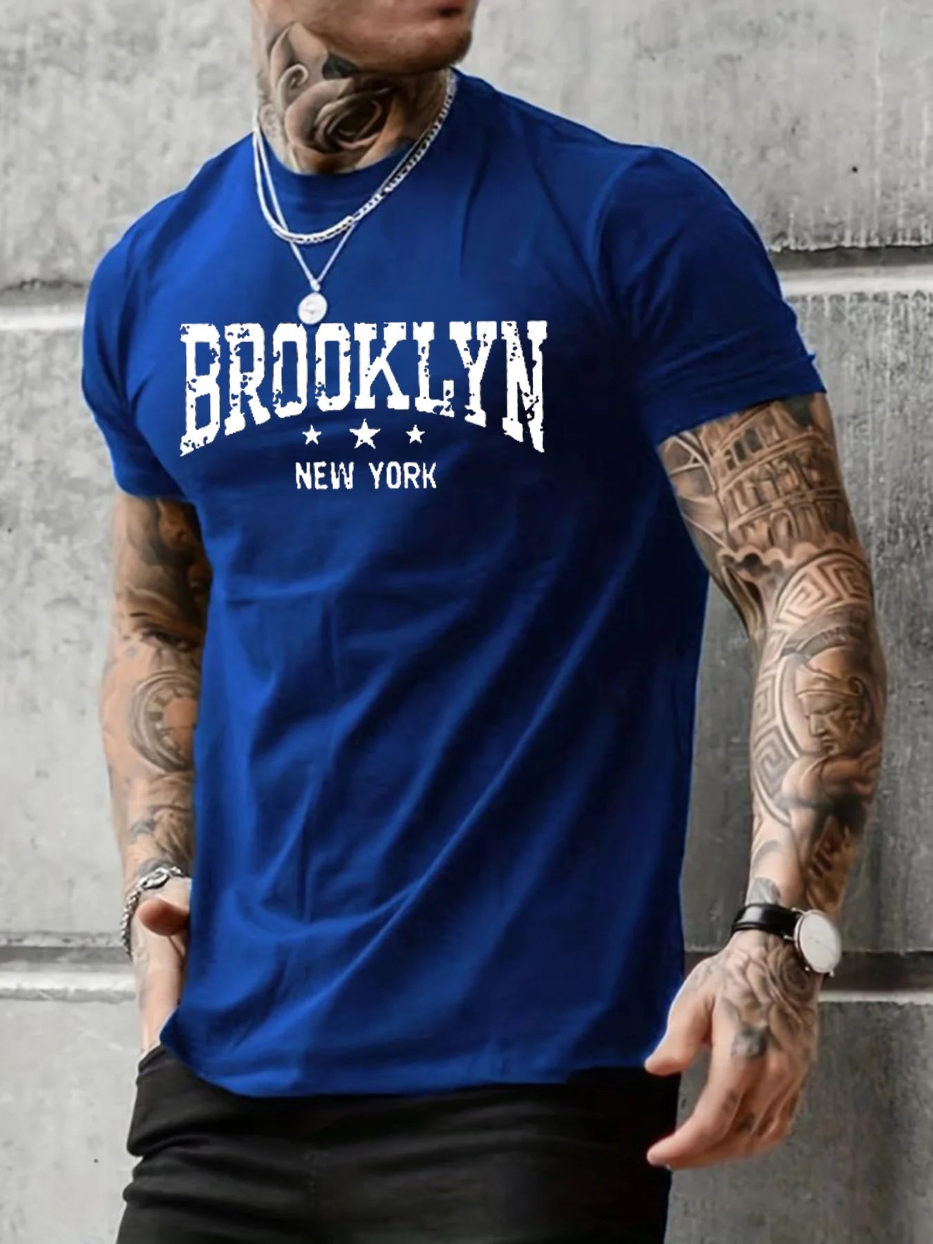 Herr T-shirt i 100% Bomull – Kortärmad, Andas, Casual Stil för Alla Årstider