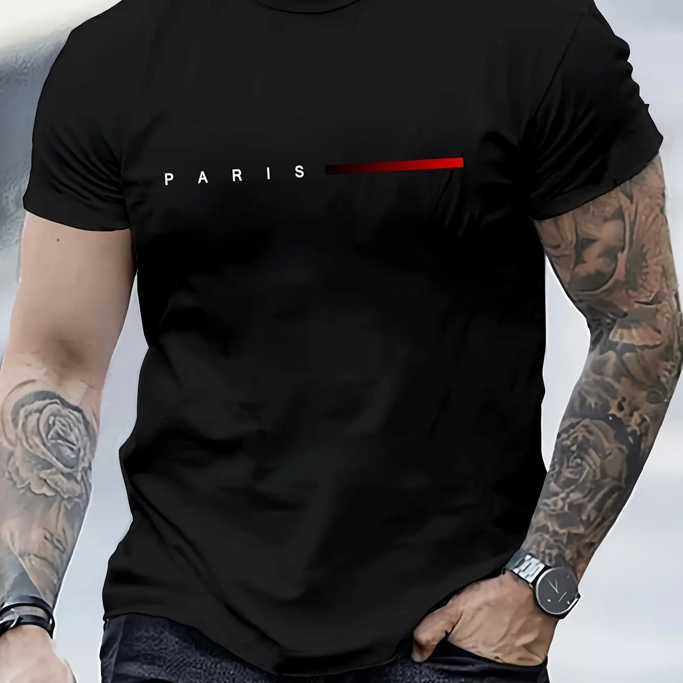 Herr T-shirt 100% Bomull – Andas, Kortärmad Casual Topp för Alla Årstider, Maskintvättbar