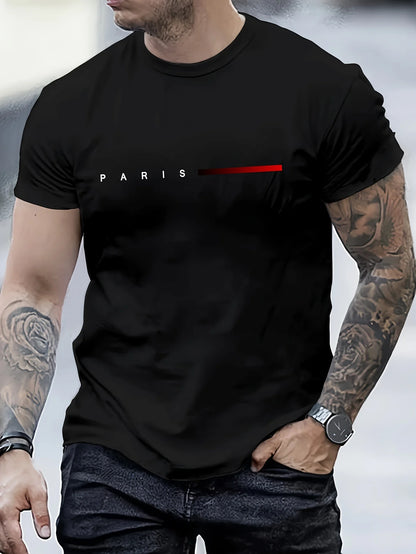 Herr T-shirt 100% Bomull – Andas, Kortärmad Casual Topp för Alla Årstider, Maskintvättbar