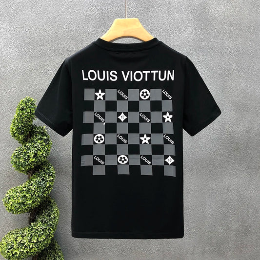 Premium T-shirt för Herr – Sommarens Mode 2025 | Tryckt Design & Rund Hals | Casual & Stilren | Fri Frakt