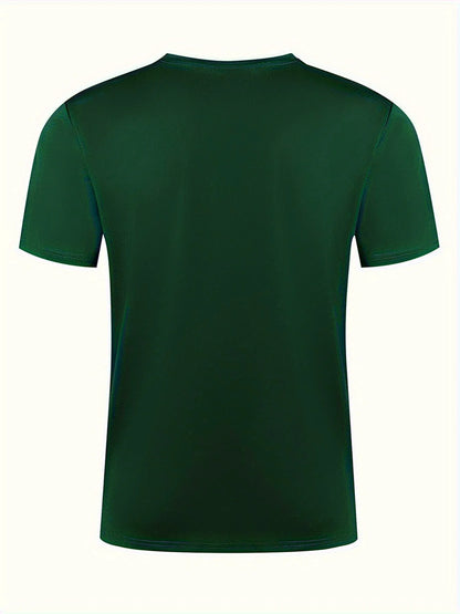 Herr T-shirt 100% Bomull – Andas, Kortärmad O-hals Topp för Resor och Sommar