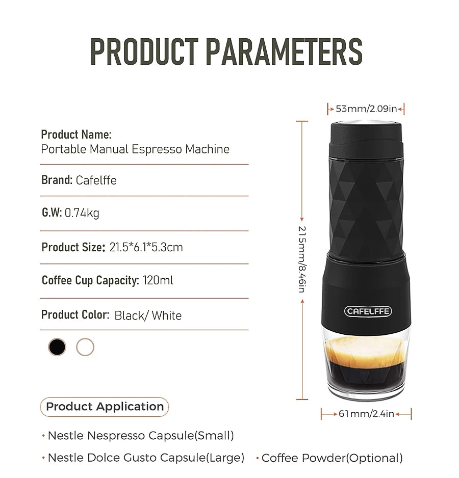 Cafelffe 3-in-1 Portable Coffee Machine 