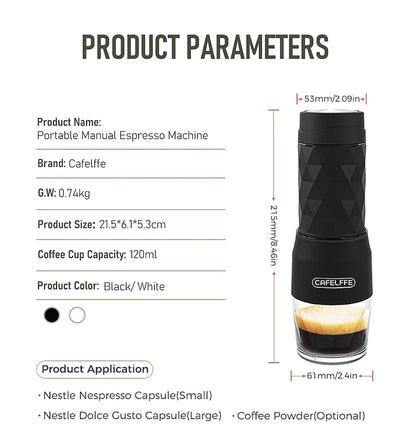 Cafelffe 3-in-1 Portable Coffee Machine 