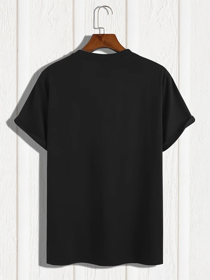 Herr T-shirt 100% Bomull – Andas, Kortärmad Casual Topp för Alla Årstider, Maskintvättbar