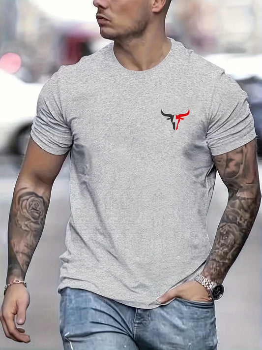 GUILAN Herr T-shirt – 100 % Bomull, Kortärmad, Andas & Casual | Året Runt-Topp för Män