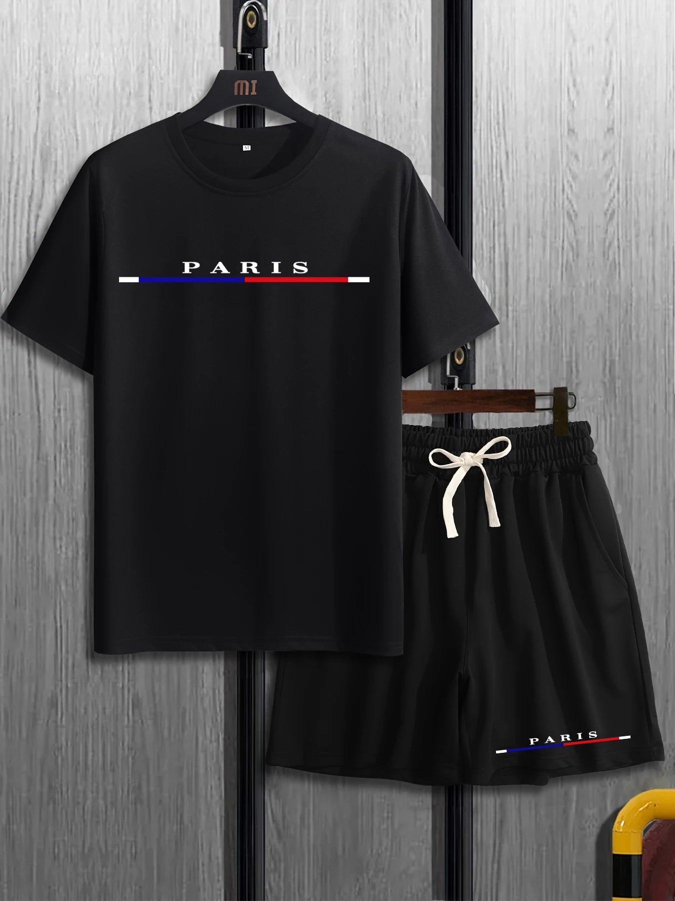 Herr T-shirt i 100% Bomull – Preppy Stil, O-hals, Perfekt för Vår och Sommar