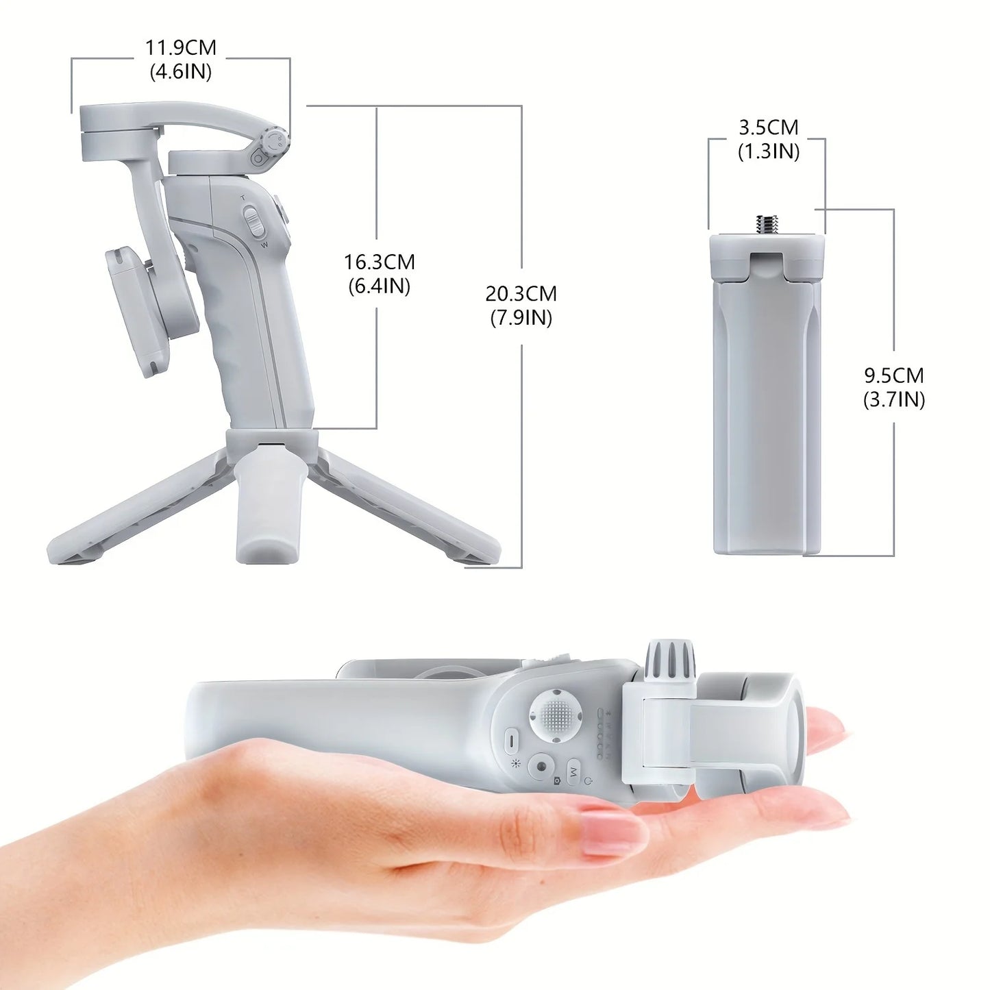 TOKQI  Mobile Se gimbal för smartphone, grå