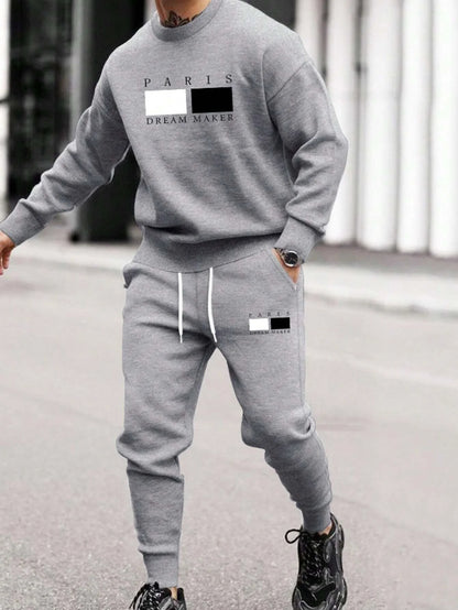 Herr T-shirt i 100% Bomull – Preppy Stil, O-hals, Perfekt för Vår och Sommar