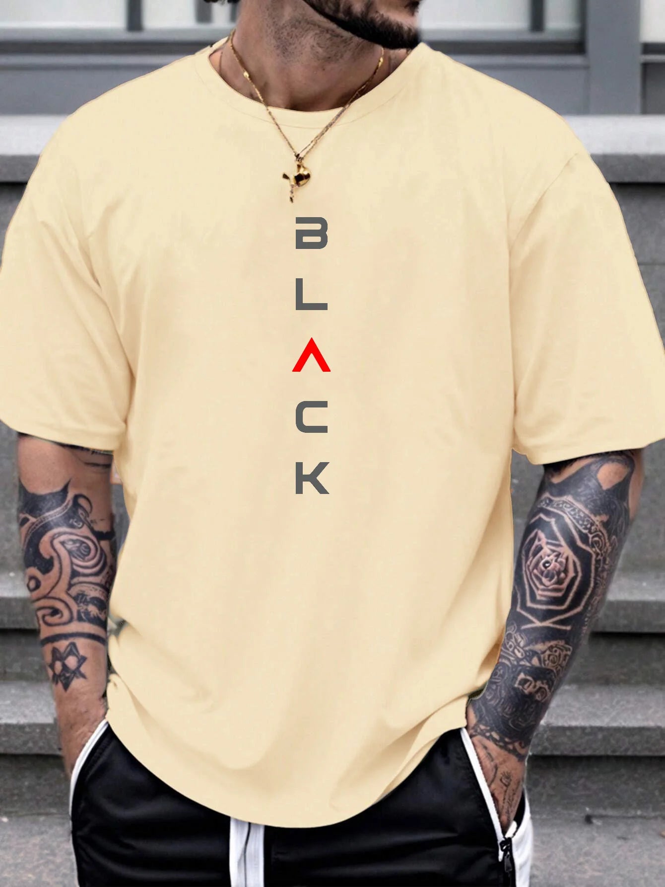 Herr T-shirt i 100% Bomull – Kortärmad, Andas, O-hals, Perfekt för Resor, Vår och Sommar
