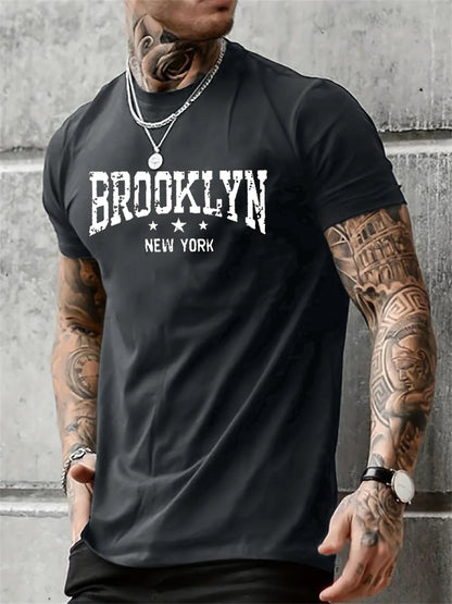 Herr T-shirt i 100% Bomull – Kortärmad, Andas, Casual Stil för Alla Årstider