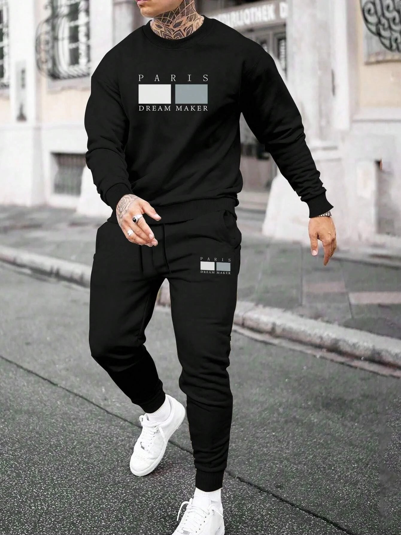 Herr T-shirt i 100% Bomull – Preppy Stil, O-hals, Perfekt för Vår och Sommar