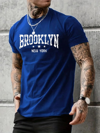Herr T-shirt i 100% Bomull – Kortärmad, Andas, Casual Stil för Alla Årstider