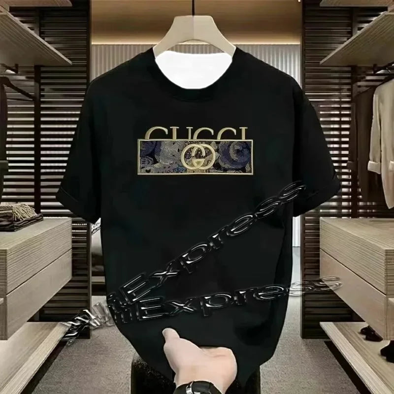 2025 Sommartrend: Unisex T-shirt med Tryck – Lös Passform, Rund Hals & Kort Ärm | Mode för Honom & Henne | Fri Frakt