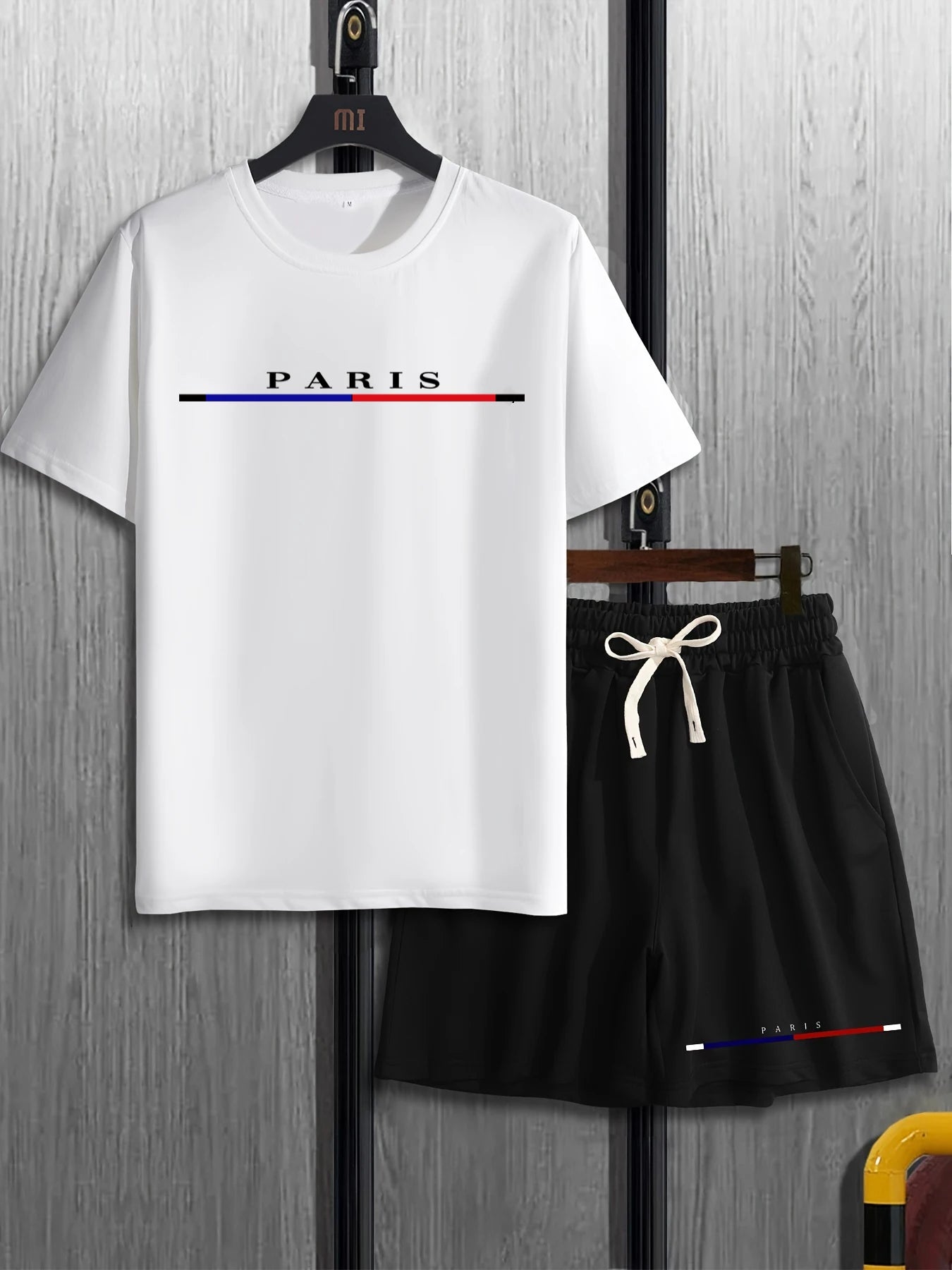Herr T-shirt i 100% Bomull – Preppy Stil, O-hals, Perfekt för Vår och Sommar