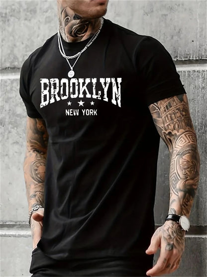 Herr T-shirt i 100% Bomull – Kortärmad, Andas, Casual Stil för Alla Årstider